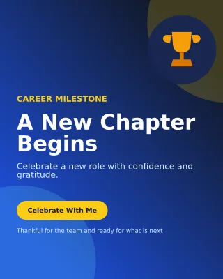 Aurora Promotion Announcement LinkedIn Carousel — editable blue LinkedIn template, instagram portrait