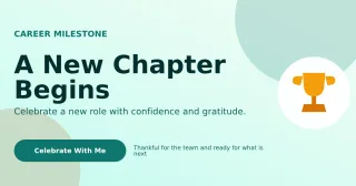 Aurora Promotion Announcement LinkedIn Post — editable white LinkedIn template, link preview