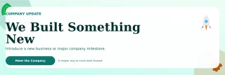 Botanical Company Launch LinkedIn Banner — editable white LinkedIn template, banner / header