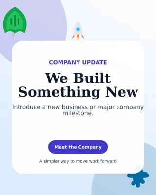 Botanical Company Launch LinkedIn Carousel — editable white LinkedIn template, instagram portrait
