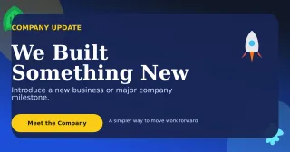 Botanical Company Launch LinkedIn Post — editable blue LinkedIn template, link preview