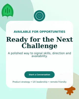 Botanical Open to Work LinkedIn Carousel — editable white LinkedIn template, instagram portrait