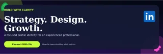 Botanical Personal Brand LinkedIn Banner — editable black LinkedIn template, banner / header