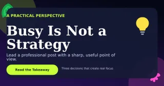 Botanical Thought Leadership LinkedIn Post — editable black LinkedIn template, link preview