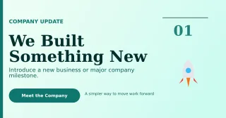 Editorial Company Launch LinkedIn Post — editable white LinkedIn template, link preview
