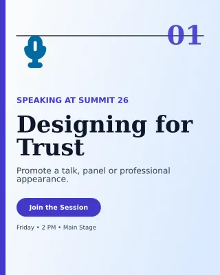 Editorial Event Speaker LinkedIn Carousel — editable white LinkedIn template, instagram portrait