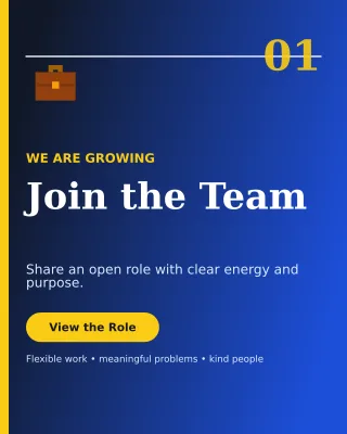 Editorial Hiring Announcement LinkedIn Carousel — editable blue LinkedIn template, instagram portrait