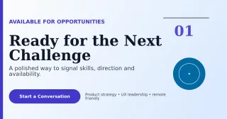 Editorial Open to Work LinkedIn Post — editable white LinkedIn template, link preview