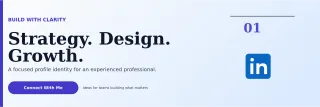 Editorial Personal Brand LinkedIn Banner — editable white LinkedIn template, banner / header