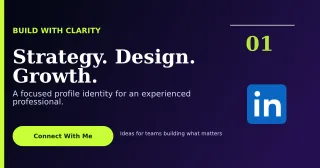 Editorial Personal Brand LinkedIn Post — editable black LinkedIn template, link preview