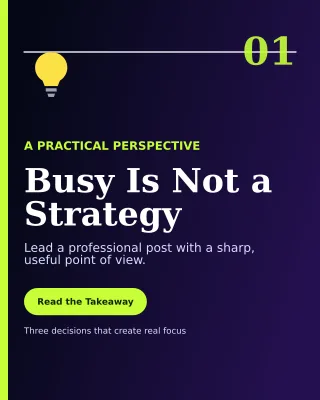 Editorial Thought Leadership LinkedIn Carousel — editable black LinkedIn template, instagram portrait