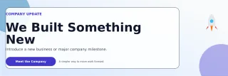 Glass Company Launch LinkedIn Banner — editable white LinkedIn template, banner / header