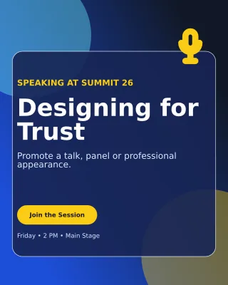 Glass Event Speaker LinkedIn Carousel — editable blue LinkedIn template, instagram portrait