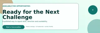 Glass Open to Work LinkedIn Banner — editable white LinkedIn template, banner / header