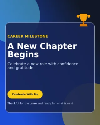 Glass Promotion Announcement LinkedIn Carousel — editable blue LinkedIn template, instagram portrait