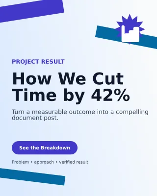Kinetic LinkedIn Case Study LinkedIn Carousel — editable white LinkedIn template, instagram portrait