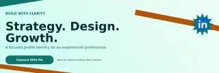 Kinetic Personal Brand LinkedIn Banner — editable white LinkedIn template, banner / header