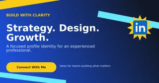 Kinetic Personal Brand LinkedIn Post — editable blue LinkedIn template, link preview