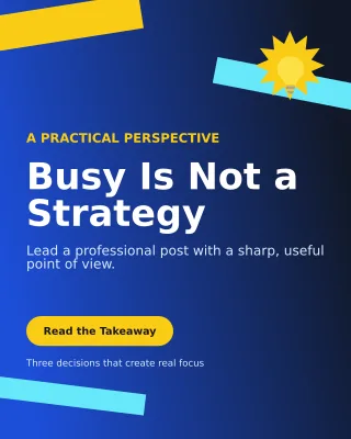 Kinetic Thought Leadership LinkedIn Carousel — editable blue LinkedIn template, instagram portrait