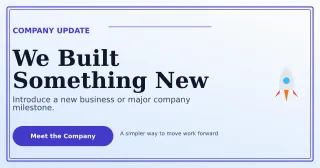 Luxe Company Launch LinkedIn Post — editable white LinkedIn template, link preview