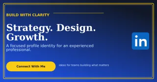 Luxe Personal Brand LinkedIn Post — editable blue LinkedIn template, link preview