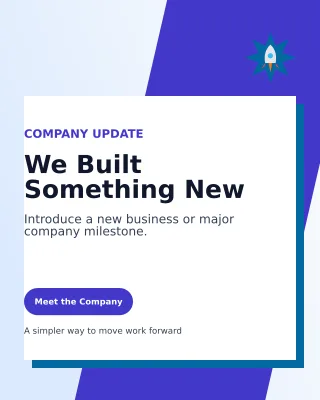Neo Company Launch LinkedIn Carousel — editable white LinkedIn template, instagram portrait