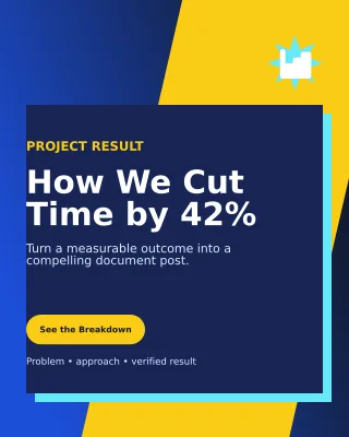 Neo LinkedIn Case Study LinkedIn Carousel — editable blue LinkedIn template, instagram portrait