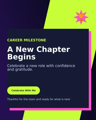 Neo Promotion Announcement LinkedIn Carousel — editable black LinkedIn template, instagram portrait