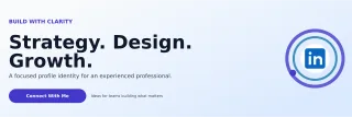 Orbit Personal Brand LinkedIn Banner — editable white LinkedIn template, banner / header