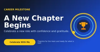 Orbit Promotion Announcement LinkedIn Post — editable blue LinkedIn template, link preview