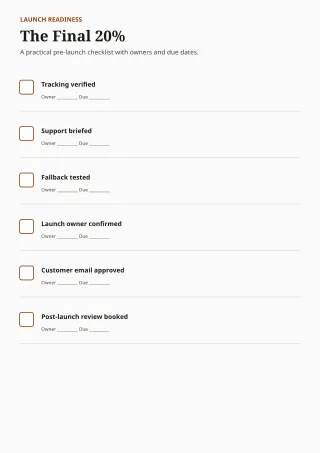 Project Checklist — Editorial Amber — editable white printable list template, a4 print