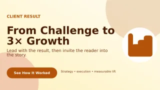 Aurora Case Study Wide Ad — editable white marketing and sales template, youtube thumbnail