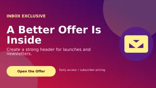 Aurora Email Campaign Wide Ad — editable purple marketing and sales template, youtube thumbnail