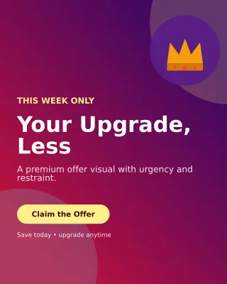 Aurora Limited Offer Poster — editable purple marketing and sales template, instagram portrait