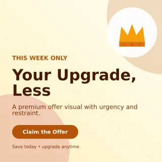 Aurora Limited Offer Social Post — editable white marketing and sales template, instagram post