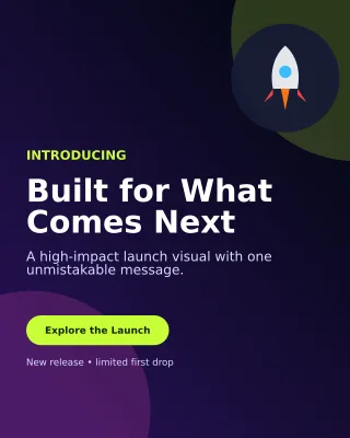 Aurora Product Launch Poster — editable black marketing and sales template, instagram portrait