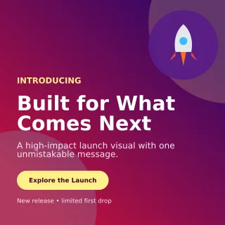 Aurora Product Launch Social Post — editable purple marketing and sales template, instagram post