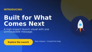 Aurora Product Launch Wide Ad — editable blue marketing and sales template, youtube thumbnail
