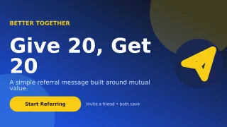 Aurora Referral Offer Wide Ad — editable blue marketing and sales template, youtube thumbnail