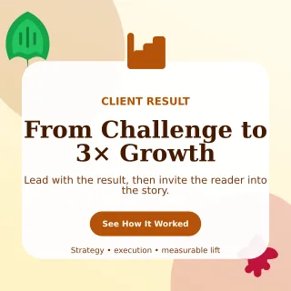 Botanical Case Study Social Post — editable white marketing and sales template, instagram post