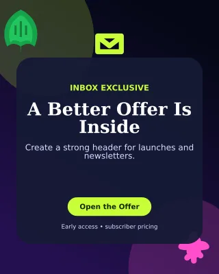 Botanical Email Campaign Poster — editable black marketing and sales template, instagram portrait
