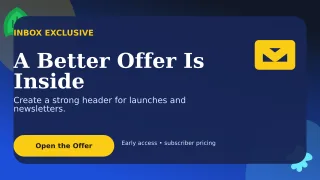 Botanical Email Campaign Wide Ad — editable blue marketing and sales template, youtube thumbnail