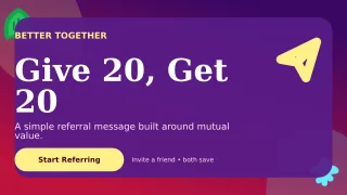 Botanical Referral Offer Wide Ad — editable purple marketing and sales template, youtube thumbnail