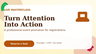 Botanical Webinar Campaign Wide Ad — editable white marketing and sales template, youtube thumbnail