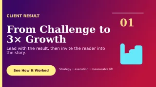 Editorial Case Study Wide Ad — editable purple marketing and sales template, youtube thumbnail