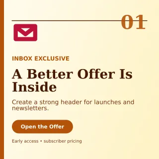 Editorial Email Campaign Social Post — editable white marketing and sales template, instagram post