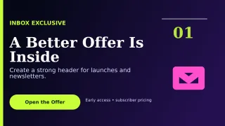 Editorial Email Campaign Wide Ad — editable black marketing and sales template, youtube thumbnail