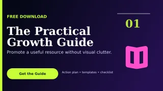 Editorial Lead Magnet Wide Ad — editable black marketing and sales template, youtube thumbnail