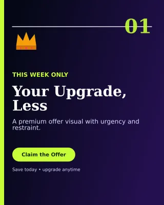 Editorial Limited Offer Poster — editable black marketing and sales template, instagram portrait