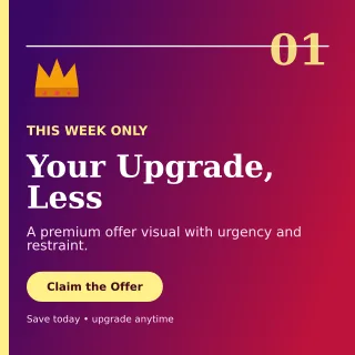 Editorial Limited Offer Social Post — editable purple marketing and sales template, instagram post